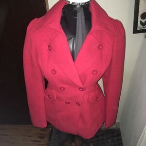 Lost red M double breasted Winter timeless peacoat
